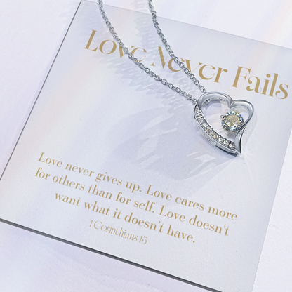 Love Never Fails - Bible Verse - Wedding