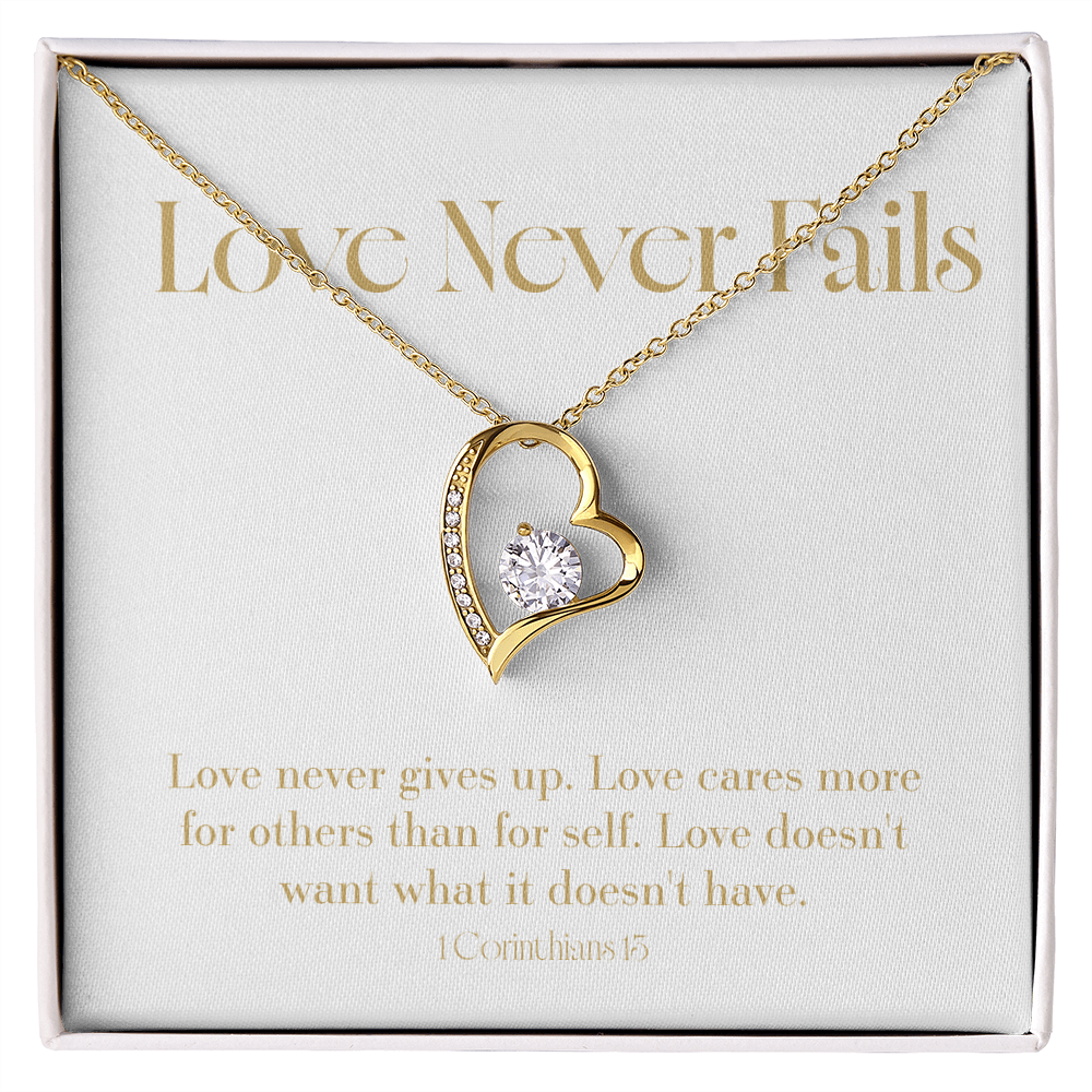 Love Never Fails - Bible Verse - Wedding